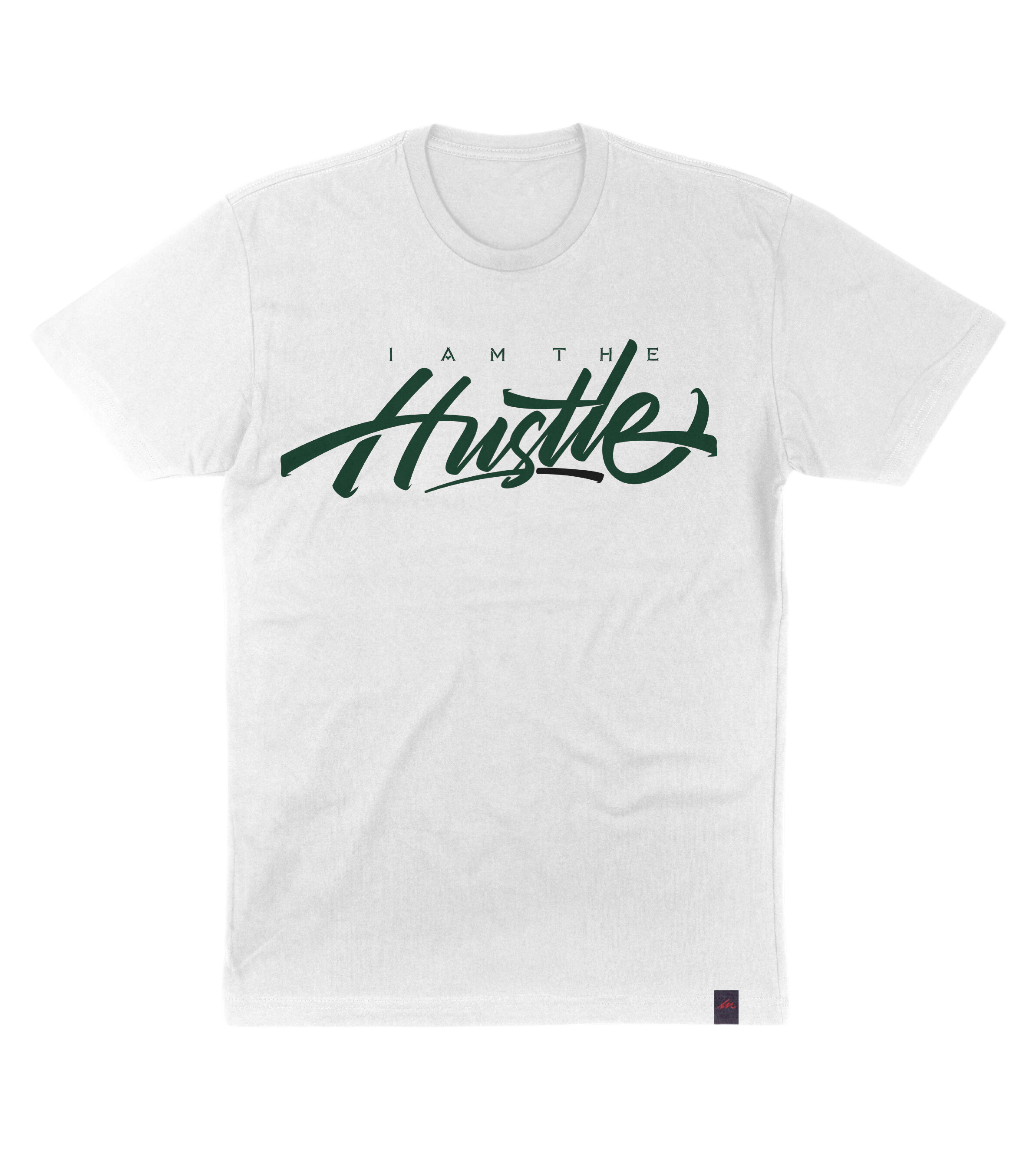 New Drop! I Am The Hustle Money Green Graffito - White Shirt