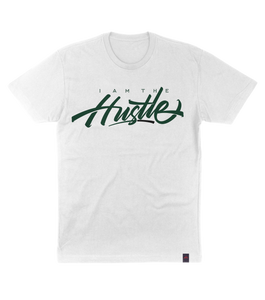 New Drop! I Am The Hustle Money Green Graffito - White Shirt