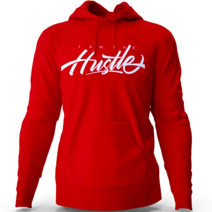 I Am The Hustle Red Graffito, Hustle Hoodie
